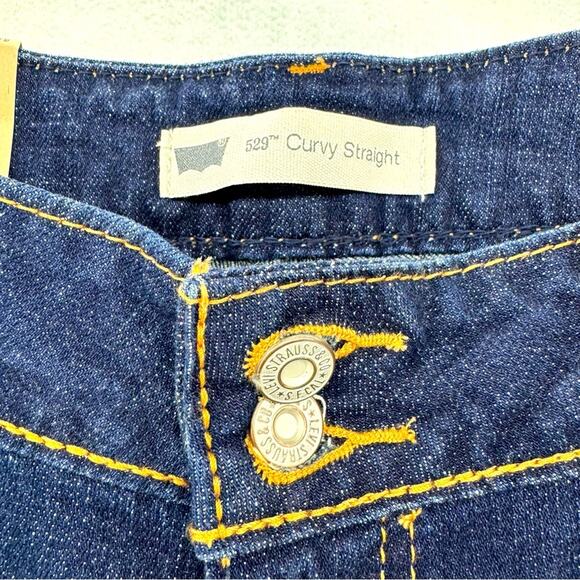 NWT Levi’s 529 Stretch Mid-Rise Curvy Straight Leg Jeans size 16S/33 - Picture 6 of 7